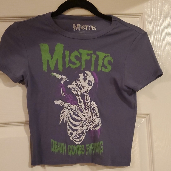 Tops - Skeleton Graphic Tee - Purple